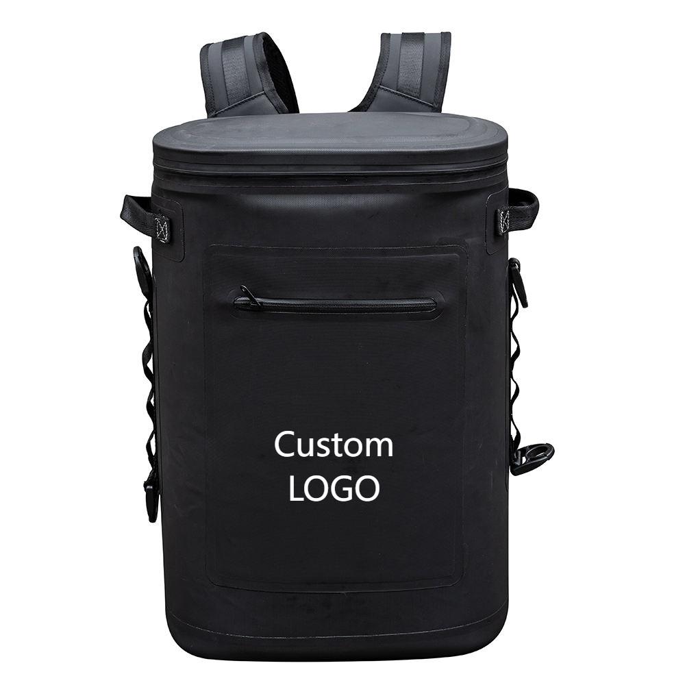 30-can upright insulated backpack, waterproof TPU cooler bag, leak-proof food insulated bag