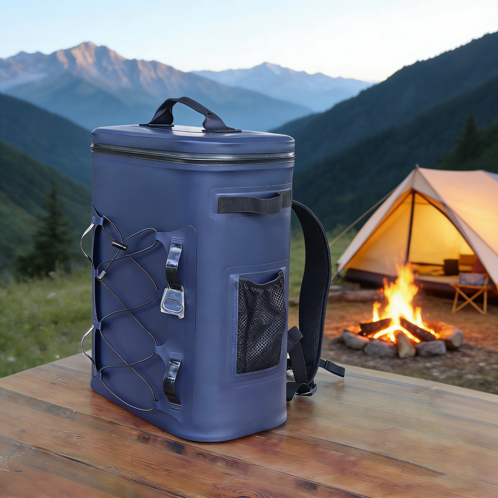 TPU Soft Insulated Backpack, Waterproof and Cold-Keeping, Outdoor Drink Cooler