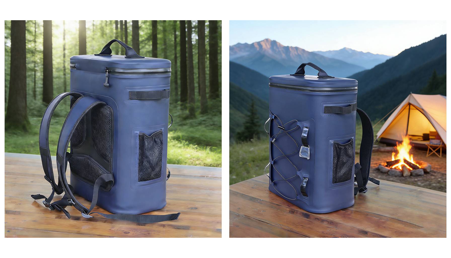 TPU Soft Insulated Backpack, Waterproof and Cold-Keeping, Outdoor Drink Cooler