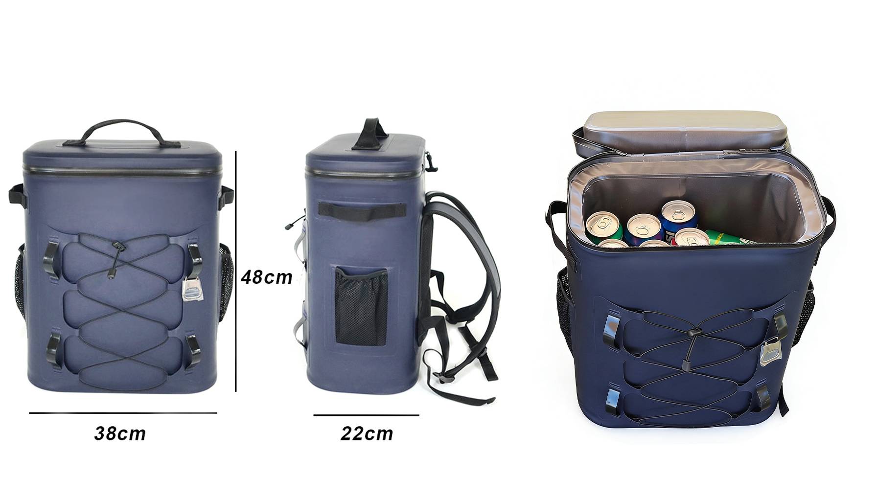 TPU Soft Insulated Backpack, Waterproof and Cold-Keeping, Outdoor Drink Cooler