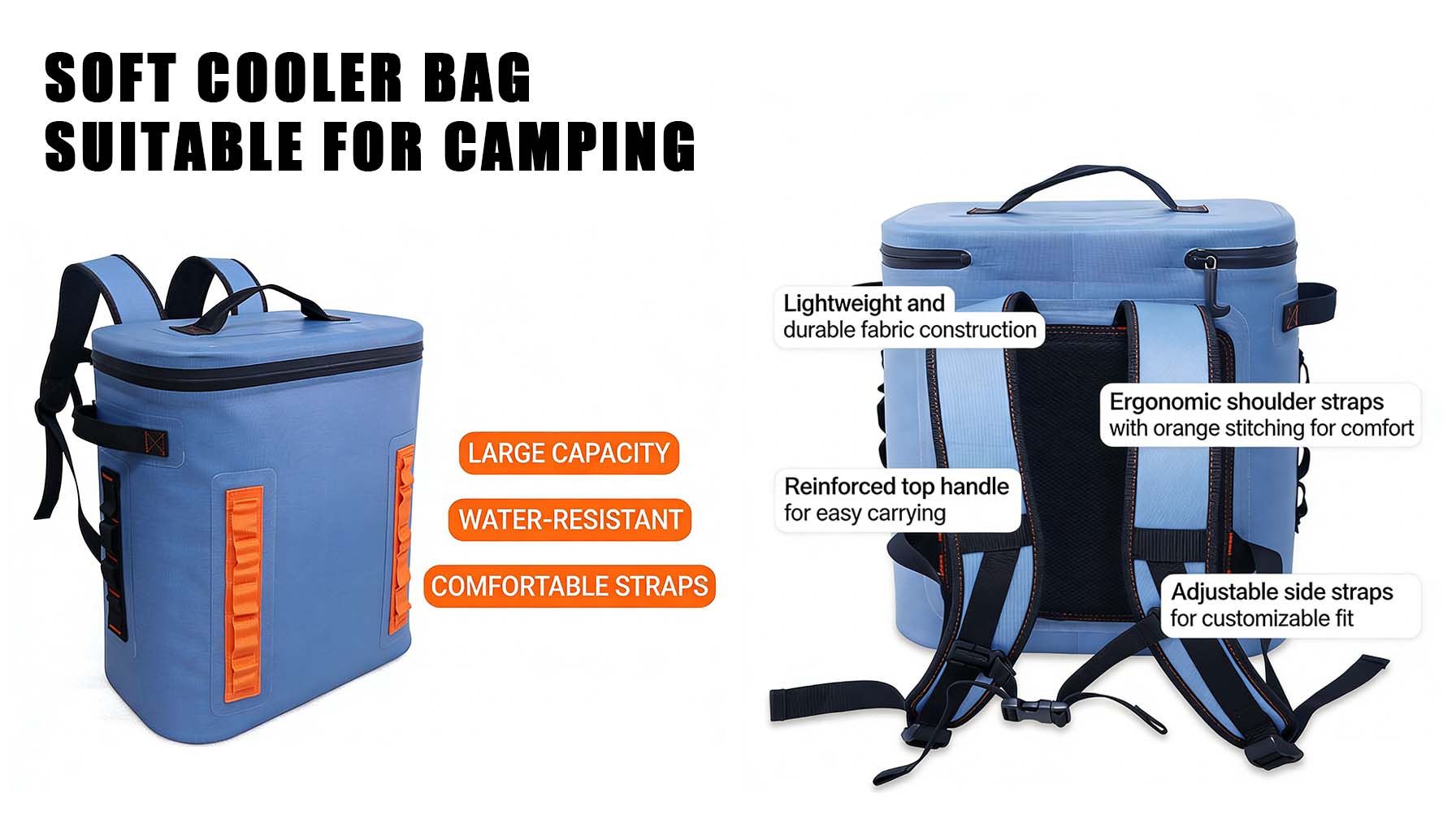 Wholesale Portable Soft Insulated Backpack TPU Waterproof Picnic Bag Custom Logo & Size