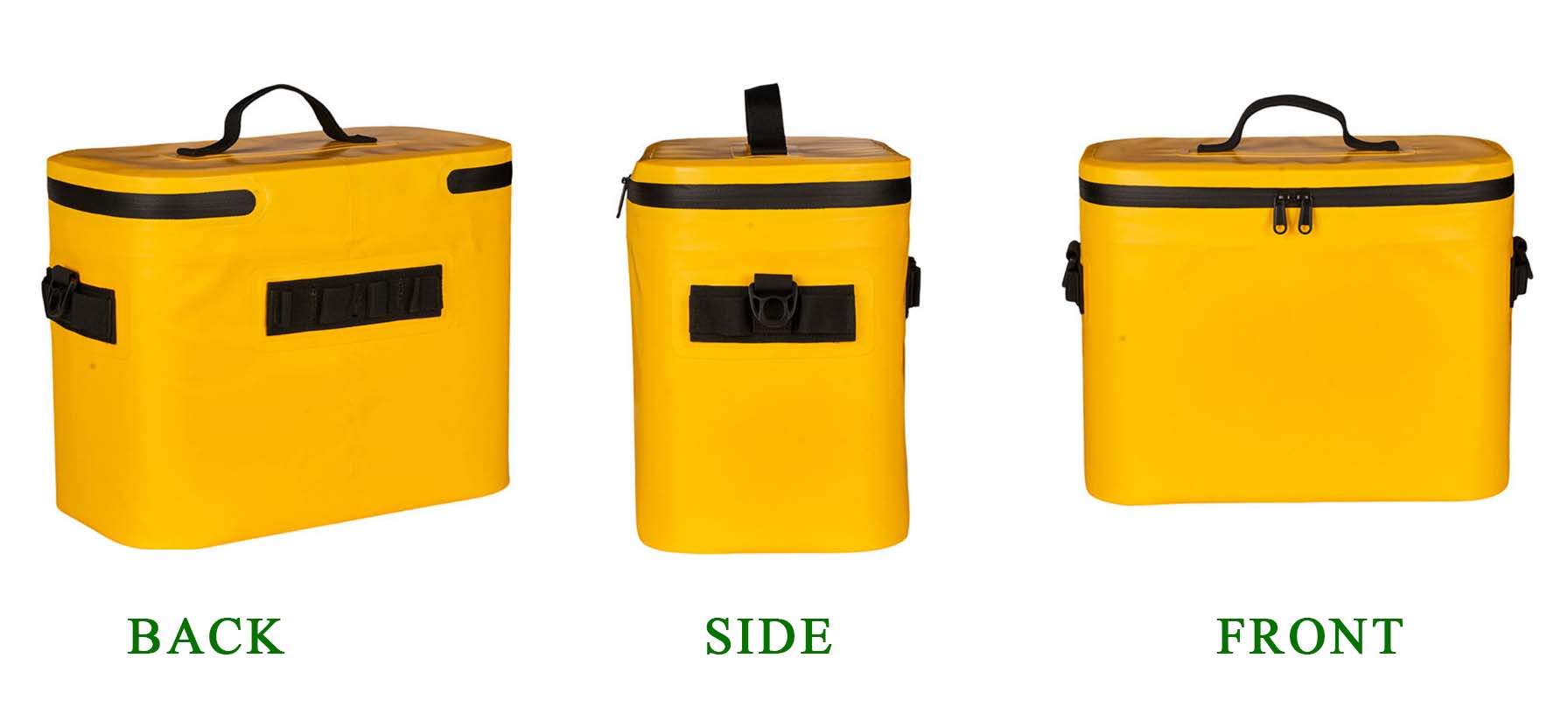 Bright Yellow Soft Insulated Bag PEVA Waterproof Portable Thermal Cooler Bag for Outdoor