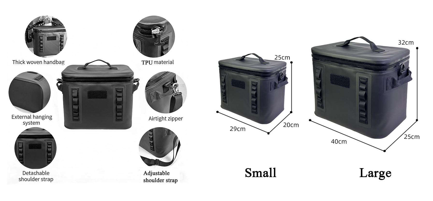 Custom TPU Waterproof Insulated Cooler Bag | Large Capacity Portable Ice Pack for Outdoor Camping Custom TPU Waterproof Insulated Cooler Bag | Large Capacity Portable Ice Pack for Outdoor Camping