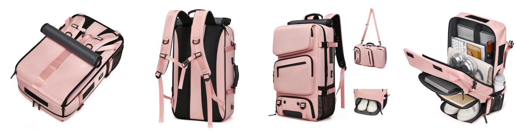 Large Lightweight Travel Backpack, Multi-way Convertible Luggage Backpack