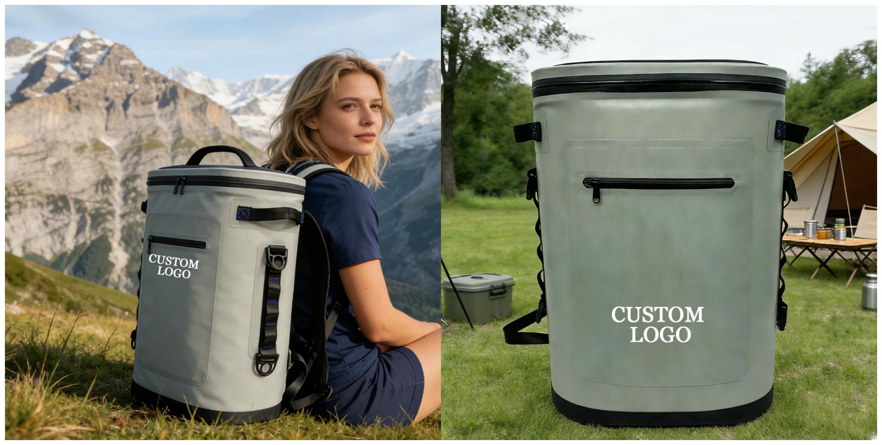 TPU Insulated Backpack Cooler, Portable Leakproof Ice Chest for Camping & Beach