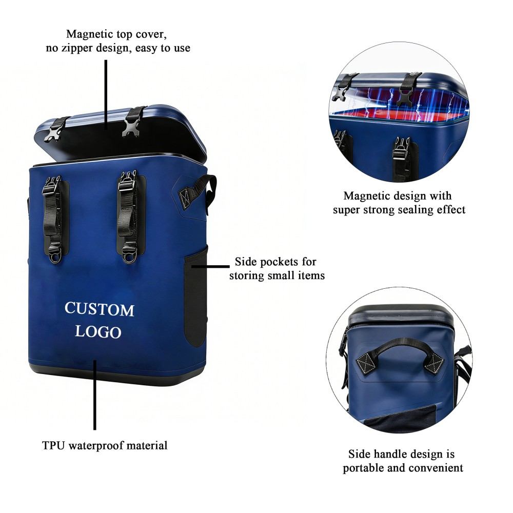 Magnetic cooler bag backpack