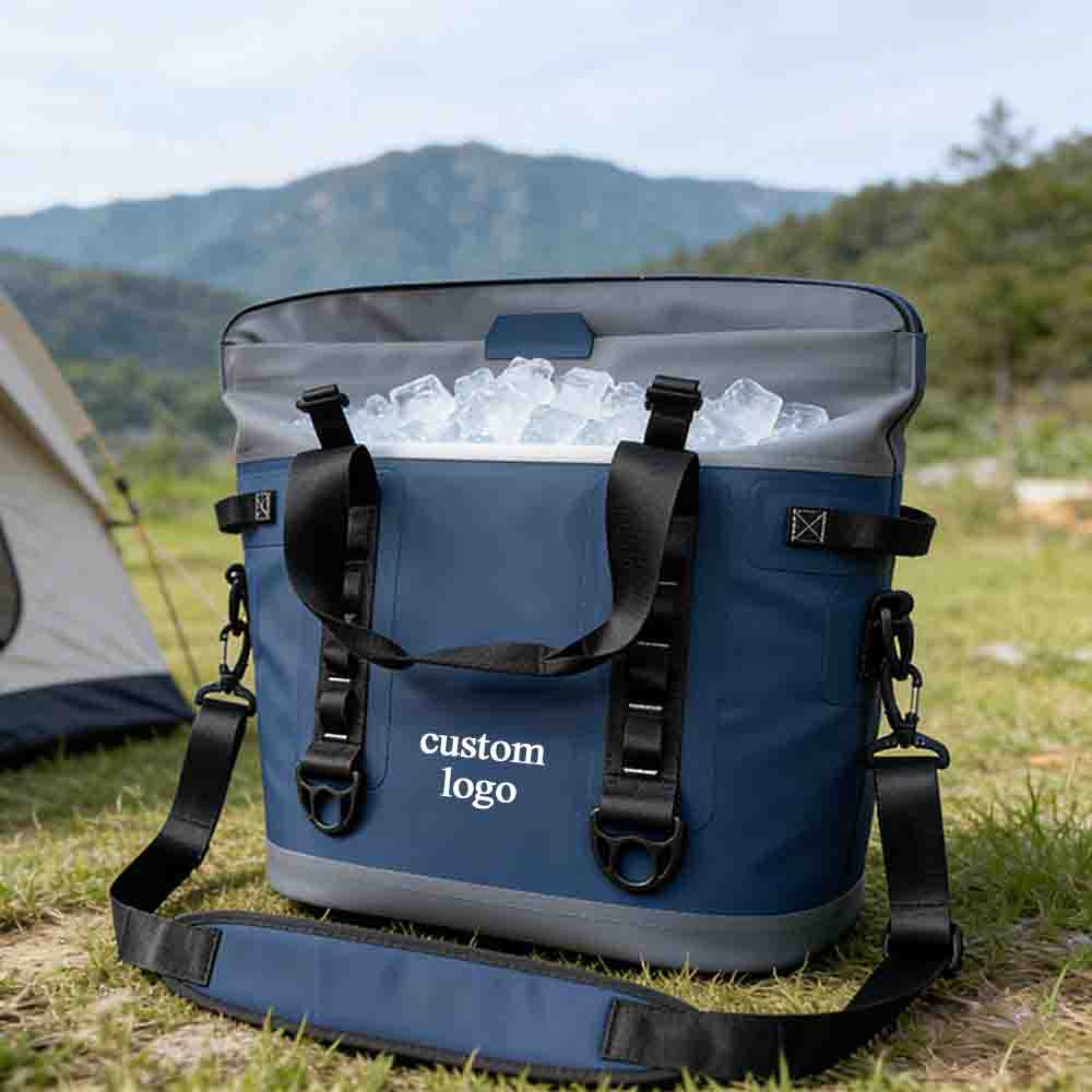 TPU Soft Cooler Shoulder Bag Magnetic Seal Leakproof Insulated Bag Custom Logo for Picnic Food Stora