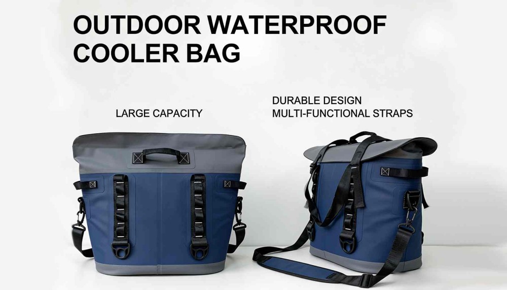 TPU Soft Cooler Shoulder Bag Magnetic Seal Leakproof Insulated Bag Custom Logo for Picnic Food Stora