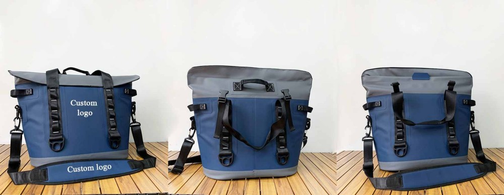 TPU Soft Cooler Shoulder Bag Magnetic Seal Leakproof Insulated Bag Custom Logo for Picnic Food Stora