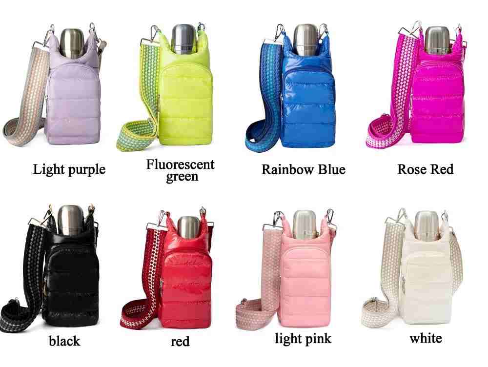 Down-filled water bottle bag