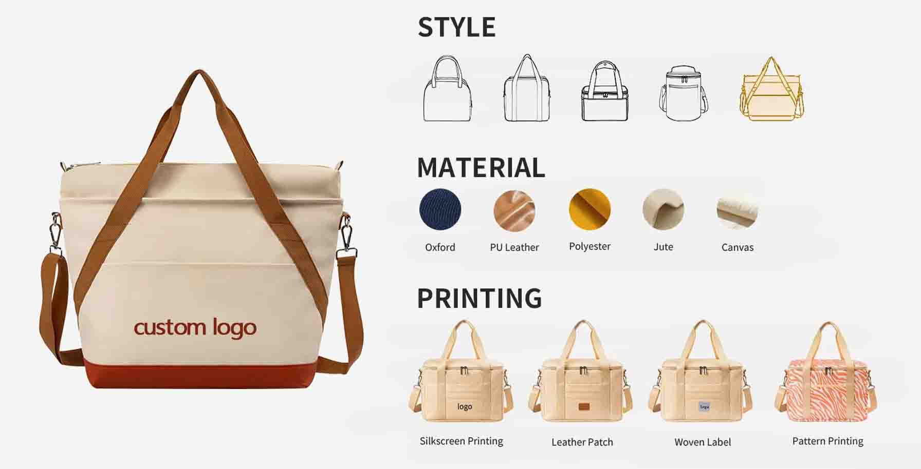 Custom Cooler bags no Minimum