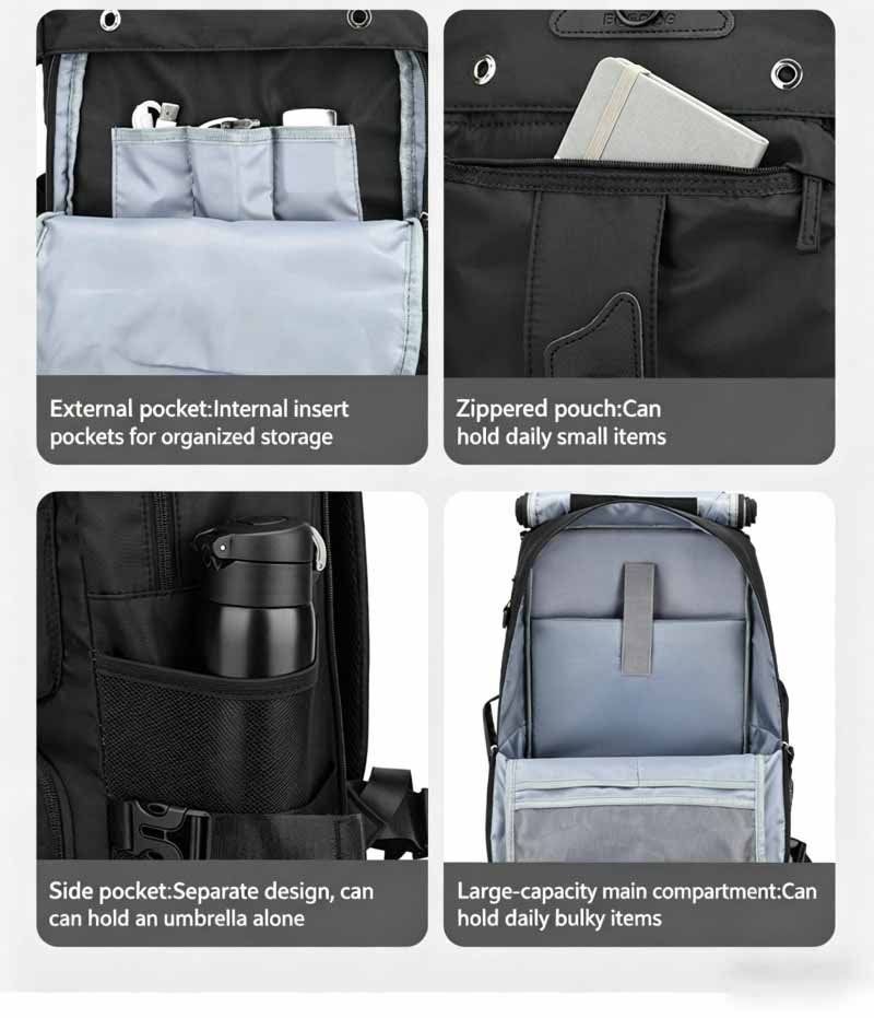 Travel backpack 60L backpack for 5-7 day trip