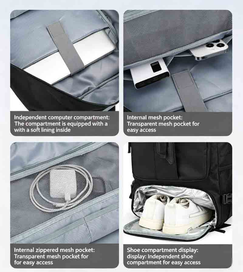 Travel backpack 60L backpack for 5-7 day trip