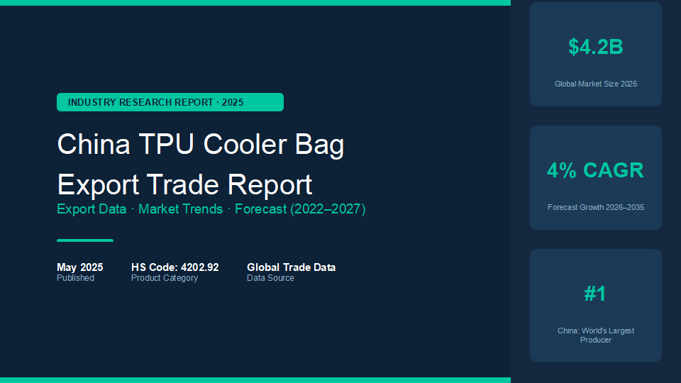 2025 China TPU Cooler Bag Export Report: Market Trends, Supplier Insights & Global Buyer Analysis